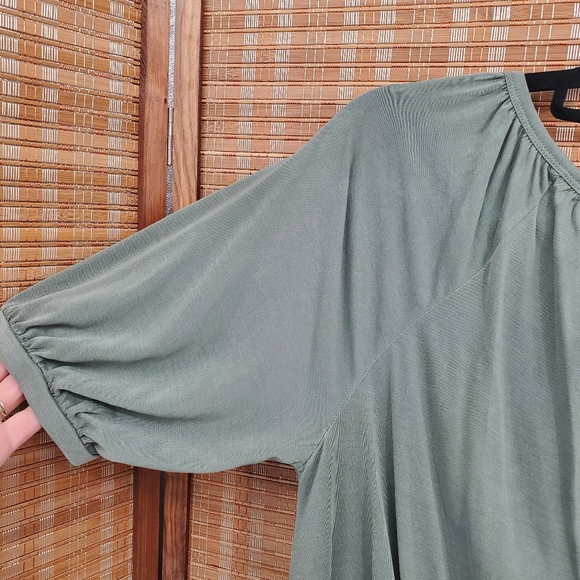 Lucky Brand Olive Green Peasant Top Size Small - Picture 8 of 11